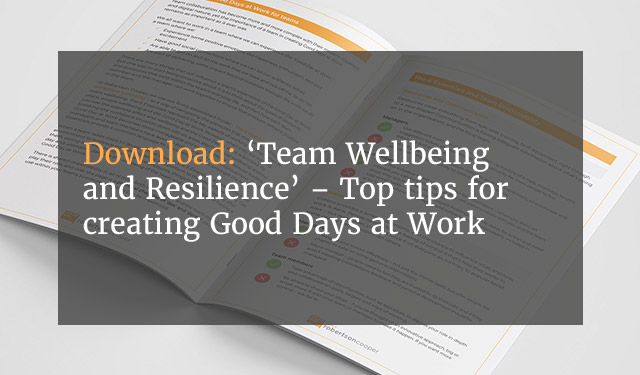 Robertson Cooper Team Wellbeing and Resilience